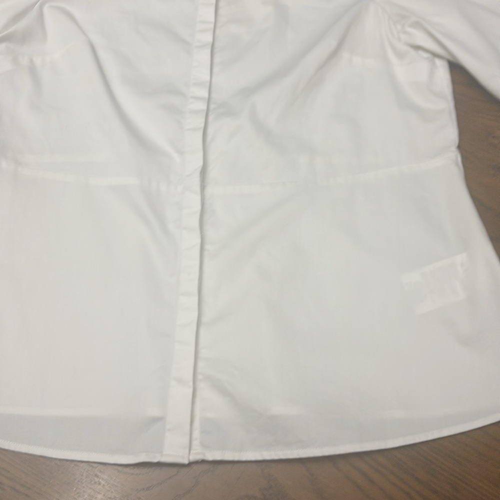 HALSTON Bell Sleeve White Top - Picture 6 of 10